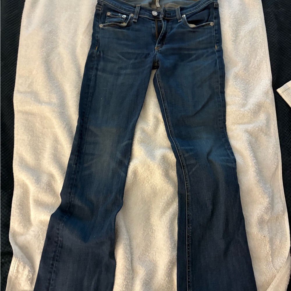 rag & bone Dark Blue Flare Jeans
